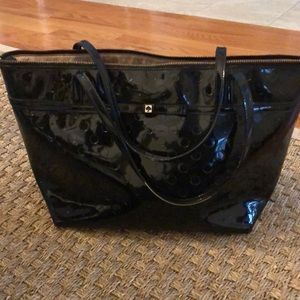 Kate Spade tote bag- black patent leather
